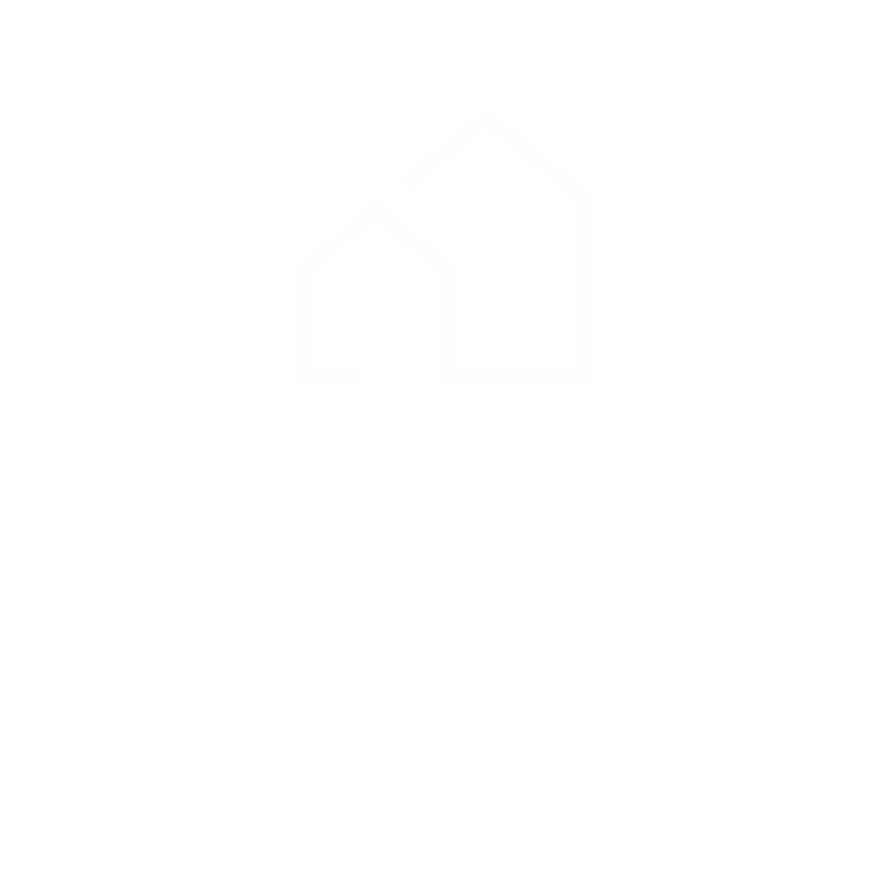 A black and white image of a logo for Summer Oaks Apartments.